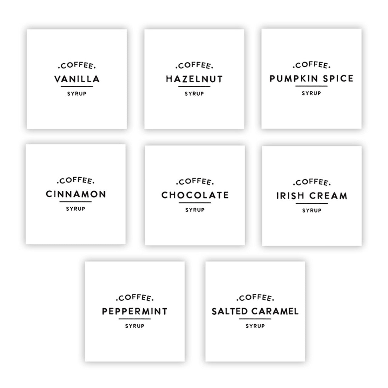 Coffee Syrup Dispenser Set