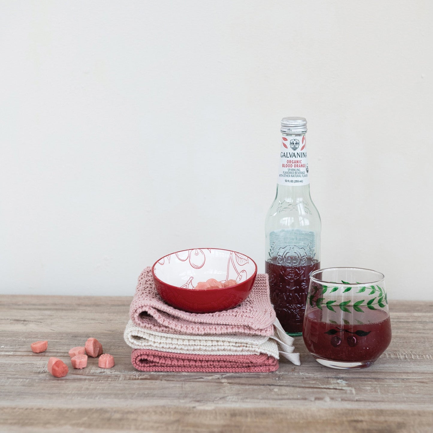 Cherry Pattern Stoneware Bowl