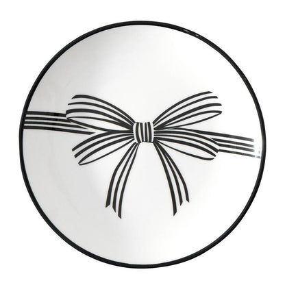 Black Bow Plate, Set of 4