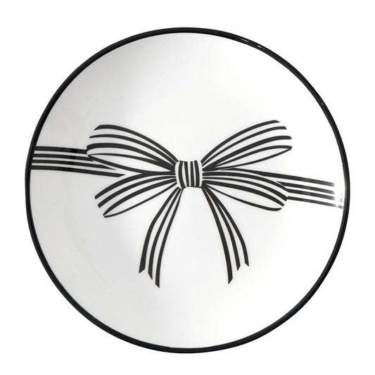 Black Bow Plate, Set of 4