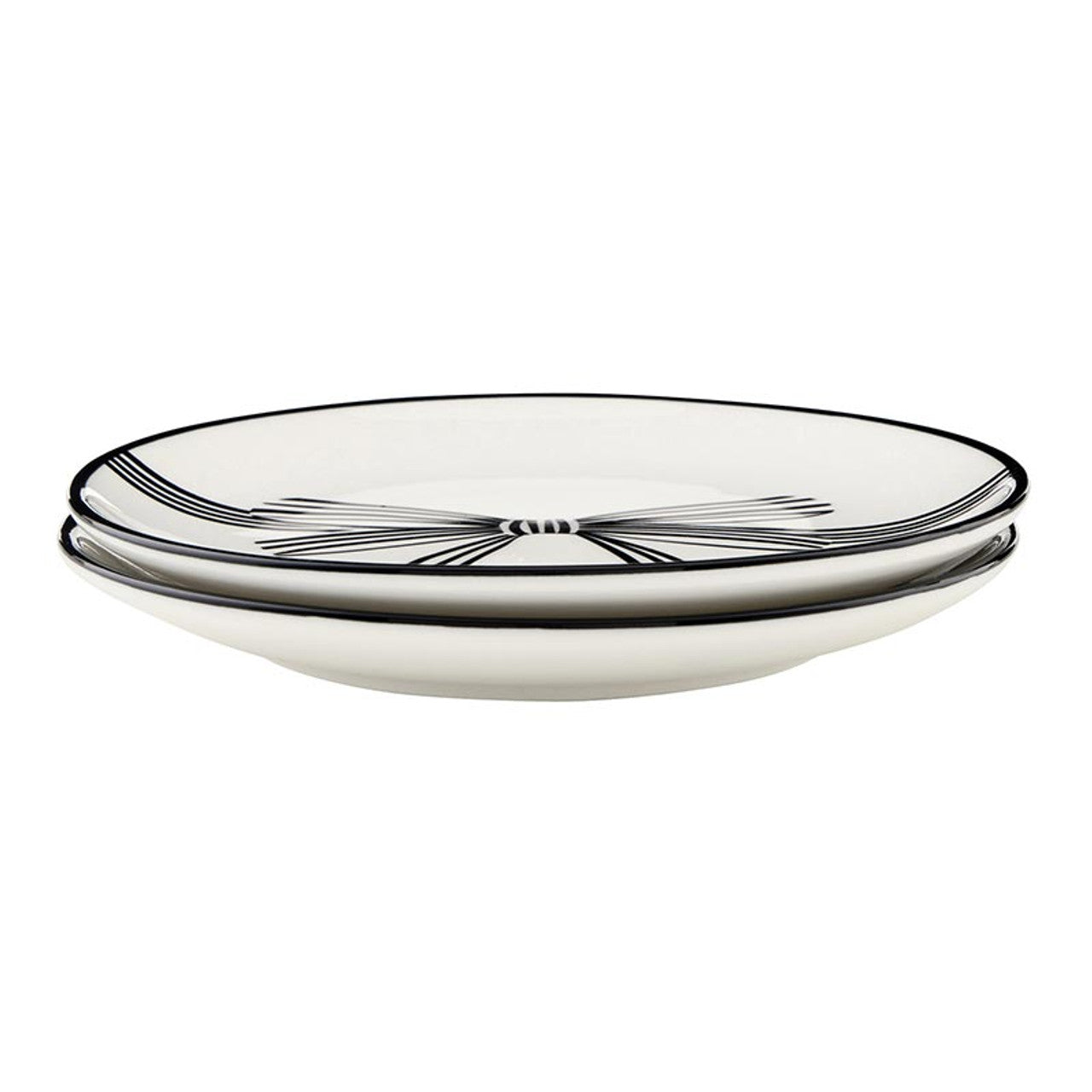 Black Bow Plate, Set of 4