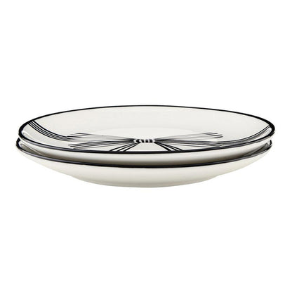 Black Bow Plate, Set of 4