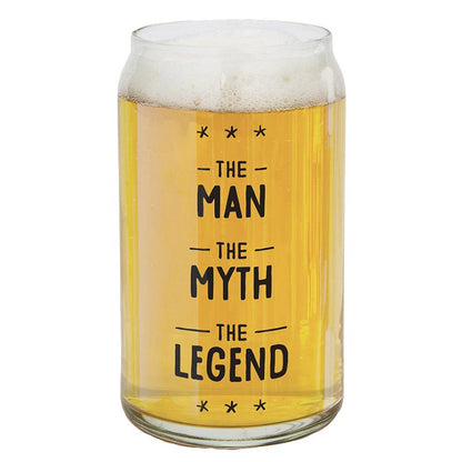 Beer Can Glass, Man Myth Legend