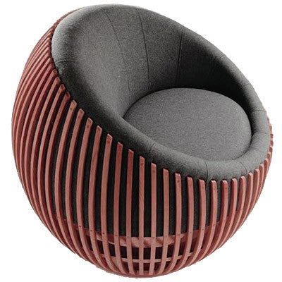 Attractive round chair on low revolving base