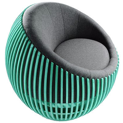 Attractive round chair on low revolving base