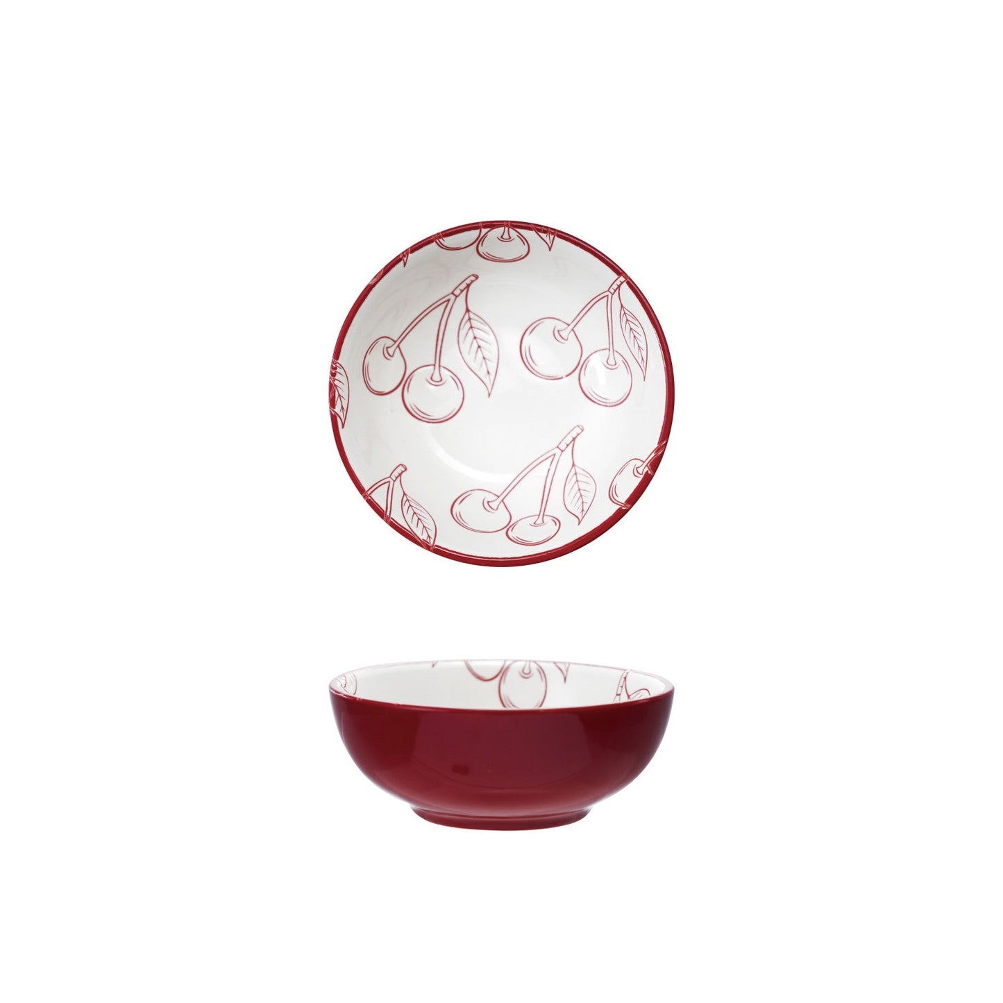 Cherry Pattern Stoneware Bowl